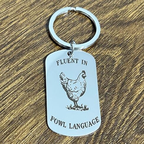 الفكاهة هدية يجيد لغة الطيور مضحك الدجاج المفاتيح لطيف كيرينغ عيد الميلاد هدية عيد ميلاد للرجل المرأة in Kuwait