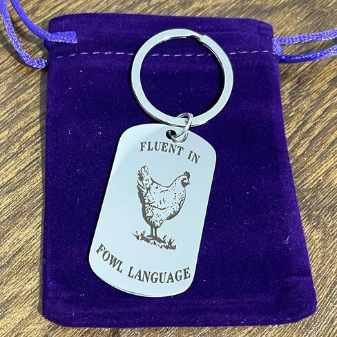 الفكاهة هدية يجيد لغة الطيور مضحك الدجاج المفاتيح لطيف كيرينغ عيد الميلاد هدية عيد ميلاد للرجل المرأة in Kuwait