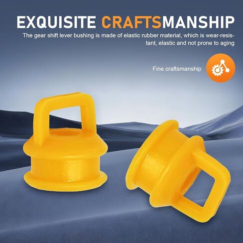 2PCS Transmission Shift Cable Link Bushings, Heat-resistant Anti-aging Shift Lever Sleeve Repair Kit, OEM #14104 15276979 15823112, Compatible with Chevy, Buick, GMC, RAM, Dodge (Orange) in Kuwait