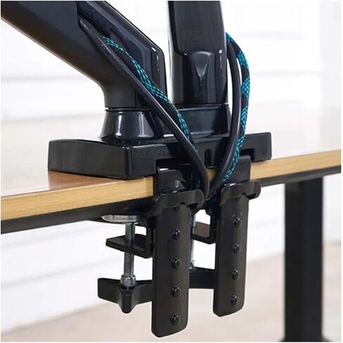 F160 Gas Spring 17 "-27" 30 "حامل شاشة مزدوج ذراع سطح المكتب 360 حامل كمبيوتر دوار 2-9 كجم حامل شاشة USB3.0 منفذ (مع 2XUSB3.0-01) in Kuwait