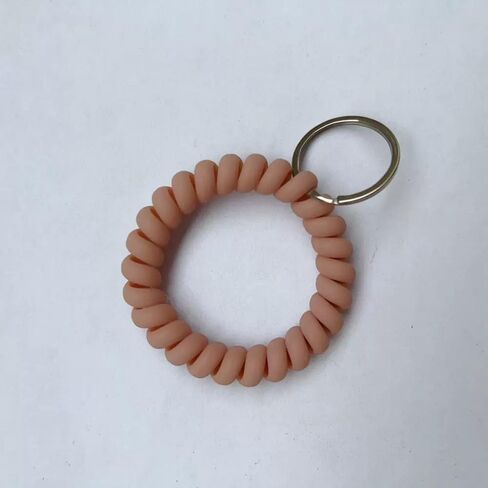 6 Pack multiple colocrs Spiral Coil Wrist Keychains Soft Stretchy Plastic, for Gym, Running, Outdoor & Everyday Use – Lightweight & Multi-Purpose in Kuwait