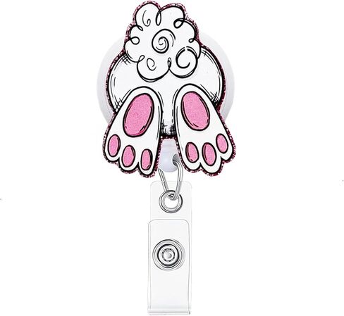 Easter Badge Reels Retractable Easter Badge Holder with Alligator Clip Cute Bunny Badge Reel Accessories Great Easter Gifts for Doctor Nurses Nursing Student Employees Medical Workers in Kuwait