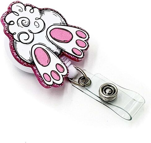 Easter Badge Reels Retractable Easter Badge Holder with Alligator Clip Cute Bunny Badge Reel Accessories Great Easter Gifts for Doctor Nurses Nursing Student Employees Medical Workers in Kuwait