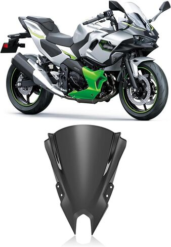 for Ninja 7 Hybrid 2024-2025 Motorcycle Front Windshield Windscreen Baffle Wind Deflectors Ninja 7 Hybrid (Black) in Saudi Arabia