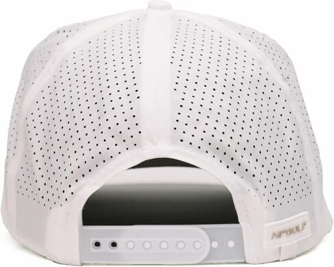 Nuthin Fancy CO Legacy Golf Hat, Performance Fabric Rope Snapback Cap with Breathable Laser Perforated Panels & Pre-Curved Bill, White & Gray in Kuwait