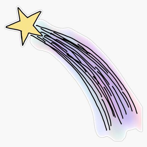 MAGNET Pastel Shooting Star Magnetic Vinyl Sticker Decal Magnet 5" in Saudi Arabia
