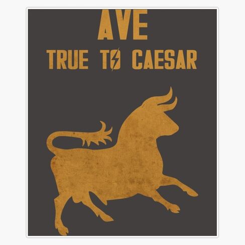 True to Caesar! Window Water Bottle Bumper Sticker Decal 5" in Saudi Arabia
