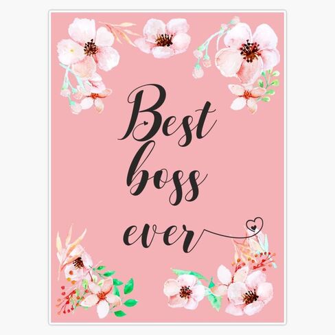 ملصق MAGNET Best Boss Ever/Boss Quote/Office Quotes/Office Wall Art/Boss Thanks لك هدية ملصق مغناطيسي من الفينيل مقاس 5 بوصات in Saudi Arabia