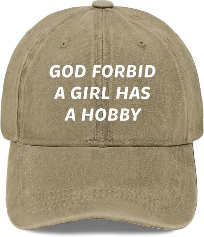god Forbid a Girl has a Hobby Baseball Cap Mens Cap Hiking hat Gifts for Daughter Golf Hat in Kuwait