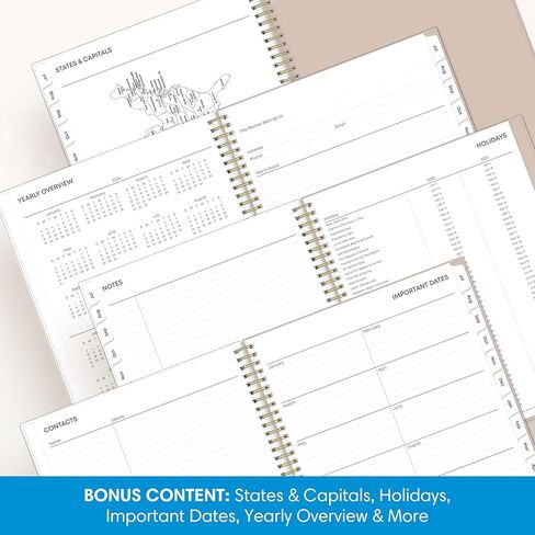 Blue Sky 2026-2027 Weekly and Monthly Academic Year Planner Calendar, July 2026 - June 2027, 8.5" x 11", Flexible Cover With Zip Pouch, Wirebound, Storage Pocket, Nickelson in Saudi Arabia