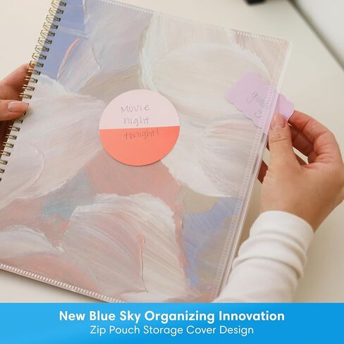 Blue Sky 2026-2027 Weekly and Monthly Academic Year Planner Calendar, July 2026 - June 2027, 8.5" x 11", Flexible Cover With Zip Pouch, Wirebound, Storage Pocket, Nickelson in Saudi Arabia