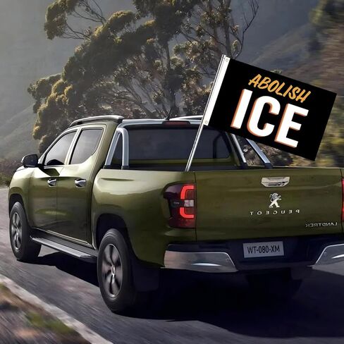 WENWELL Abolish ICE Flag Tapestry 3x5 Feet,Fuck Ice Rally Flag,No Human Is Illegal Banner,Patriotic Theme, Wall Decoration, Indoor/Outdoor Use in Kuwait