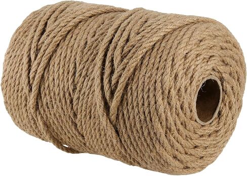 خيوط الجوت، حبل مكرامية بطول 5 مم 328 قدم، حبل الجوت لمشاريع البستنة التي تصنعها بنفسك، سلسلة لتغليف الهدايا، عرض الصور، تزيين الزفاف والبستنة in Kuwait