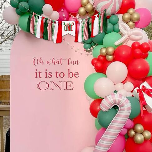 Christmas High Chair Banner - Red and Green One Sign Banner for 1st Birthday Decorations,Merry Christmas Garland,Xmas Birthday Party Supplies (christmas light banner) in Kuwait