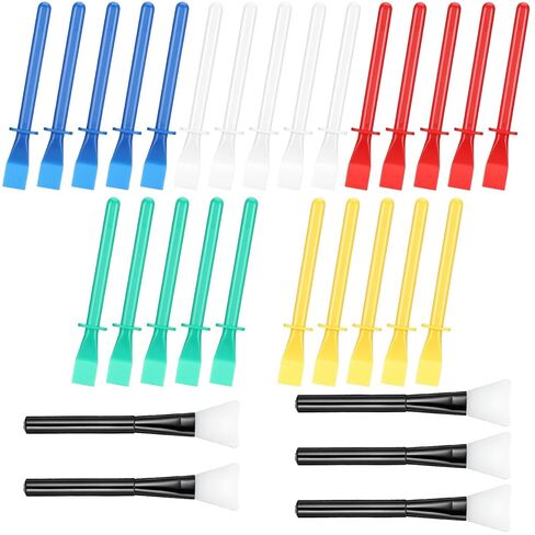 35 Pcs Silicone Glue Brush and Plastic Spreader Set Plastic Glue Applicators Easy Clean Glues Brushes Flatback Glues Applicator Sticks for Woodworking Crafts DIY Projects Timber Paper and Handicrafts in Kuwait
