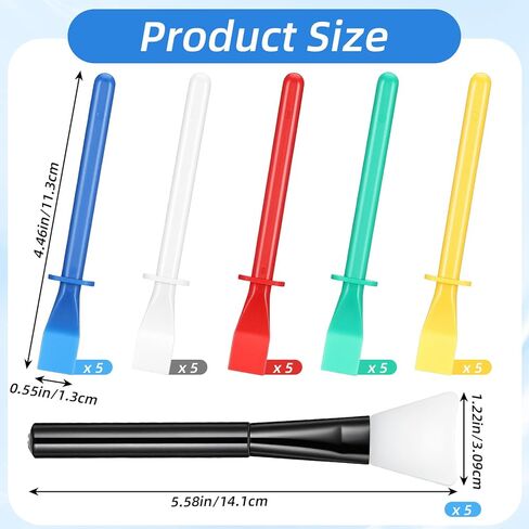 35 Pcs Silicone Glue Brush and Plastic Spreader Set Plastic Glue Applicators Easy Clean Glues Brushes Flatback Glues Applicator Sticks for Woodworking Crafts DIY Projects Timber Paper and Handicrafts in Kuwait