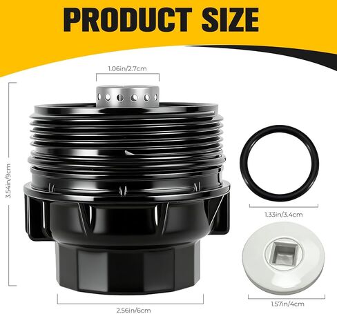 Oil Filter Housing Cap for Toyota, Lexus 2010-2019 Camry, 2009-2018 RAV4, 2009-2019 Highlander, 2016-2020 Tacoma, 2013-2020 Avalon, 2011-2012 & 2017-2018 Sienna, 15620-36010, 15620-36020 in Saudi Arabia