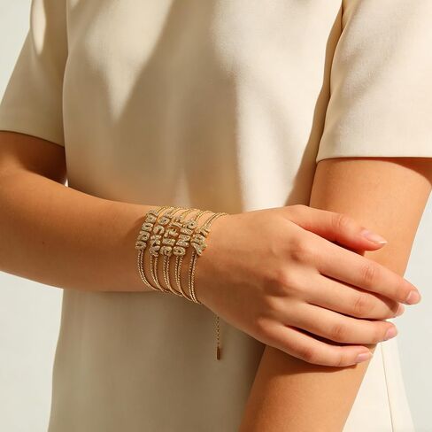 سوار اسم فقاعي شخصي، سوار سحر مخصص مع حروف فقاعية، هدية مجوهرات مصنوعة يدويًا للنساء، هدية مجوهرات فريدة لعيد الميلاد، عيد الميلاد، الذكرى السنوية، عيد الأم، العام الجديد in Kuwait