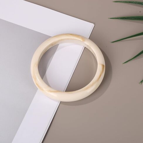 Resin Bangle for Women, Chunky Acrylic Bangle Bracelet Geometric Acetate Wide Cuff Wristband Statement Jewelry for Party & Casual Wear in Saudi Arabia