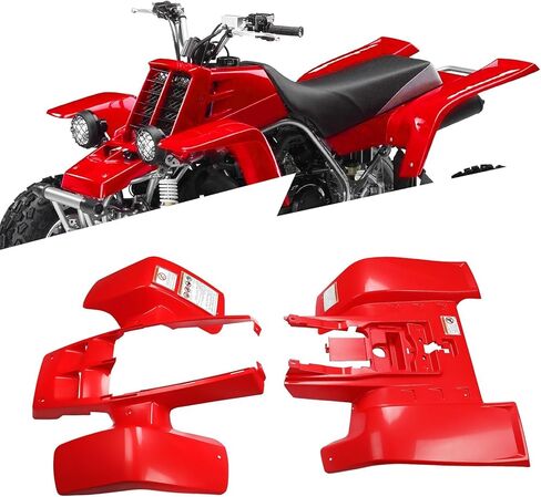 Front & Rear Fenders Plastic Body, Fit for 1987-2006 Yamaha Banshee 350 (YFZ350) Plastic Kit, OE 2GU-W2151-E0-00, 2GUW2151E000 Fender Fares (Red) in Kuwait