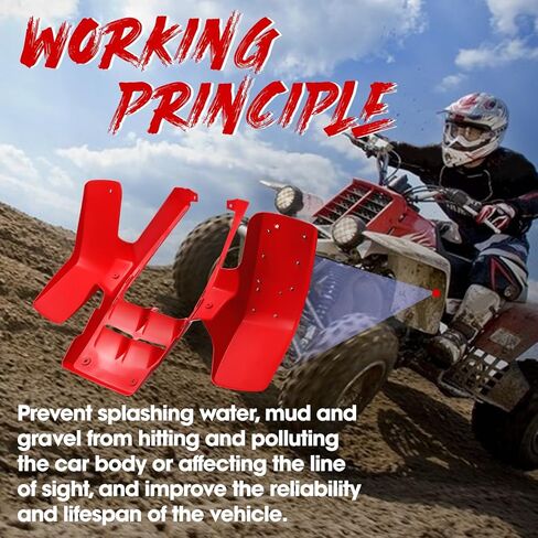 Front & Rear Fenders Plastic Body, Fit for 1987-2006 Yamaha Banshee 350 (YFZ350) Plastic Kit, OE 2GU-W2151-E0-00, 2GUW2151E000 Fender Fares (Red) in Kuwait