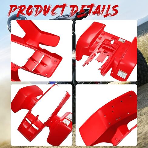 Front & Rear Fenders Plastic Body, Fit for 1987-2006 Yamaha Banshee 350 (YFZ350) Plastic Kit, OE 2GU-W2151-E0-00, 2GUW2151E000 Fender Fares (Red) in Kuwait