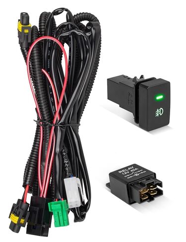 سرج أسلاك ضوء الضباب Anina H11 H8 H9 880 مع مفتاح تشغيل/إيقاف نمط OEM ومرحل 40 أمبير متوافق مع 2013-2022 Honda Civic Accord Fit CR-V لأضواء القيادة الضبابية LED in Saudi Arabia