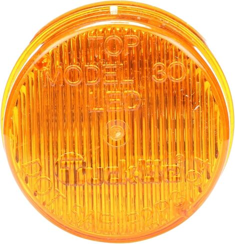 Truck-Lite 30286Y Self-Flashing LED Strobe Light (30 Series, 3 Diode, Round Yellow, Fit 'N Forget M/C, 12V) in Kuwait