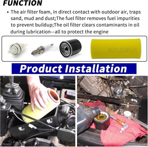 Air Filter Foam & Oil Filter & Fuel Filter Kit for Yamaha UTV Rhino 450 YXR450 2006-2009, Rhino 660 YXR660 2004-2007 YXR 450 660 in Saudi Arabia