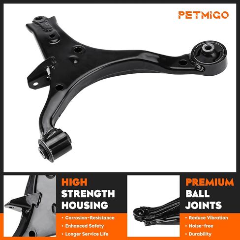 Front Lower Control Arms w/Ball Joints Replacement Suspension Kit for Honda Civic Acura EL 2001 2002 2003 2004 2005, with Outer Inner Tie Rods Stabilizer Sway Bars K640287 K640288 K90332 (10PCS) in Saudi Arabia