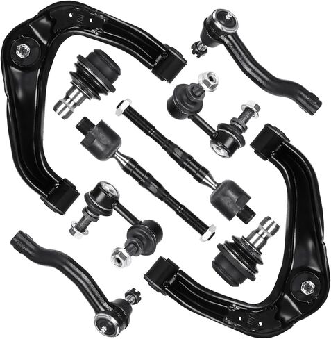 Front Upper Control Arms w/Ball Joints Replacement Suspension Kit for for 2005-2012 Nissan Pathfinder, 2005-2015 Nissan Xterra, 2005-2019 Frontier Sway Bars Tie Rod End K621245 K621246 (10PCS) in Saudi Arabia