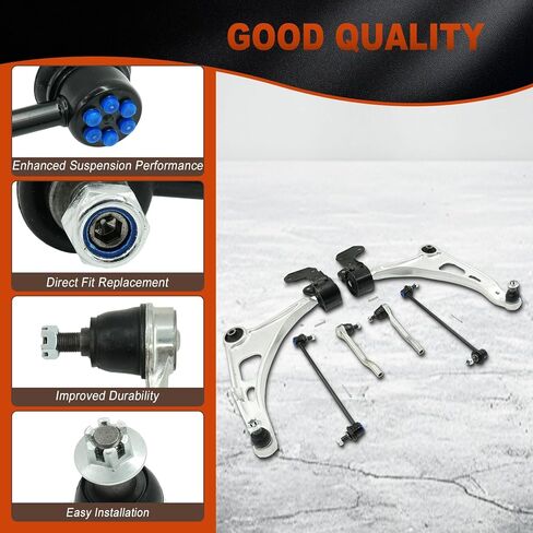 6 PCs Lower Control Arm With Ball Joint Sway Bar Outer Tie Rod for 2014-2020 Acura MDX K623549, K623548, K750678, K750679, ES801204, ES801205. in Saudi Arabia