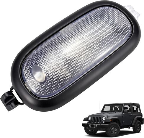 Dome Light with Lens & Bulbs for Rear Overhead Roof Parts Compatible with 2011-2018 Jeep Wrangler JK JKU Interior Map Reading Light Accessories LED Replaces 5KQ79DX9AC in Kuwait