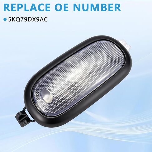 Dome Light with Lens & Bulbs for Rear Overhead Roof Parts Compatible with 2011-2018 Jeep Wrangler JK JKU Interior Map Reading Light Accessories LED Replaces 5KQ79DX9AC in Kuwait