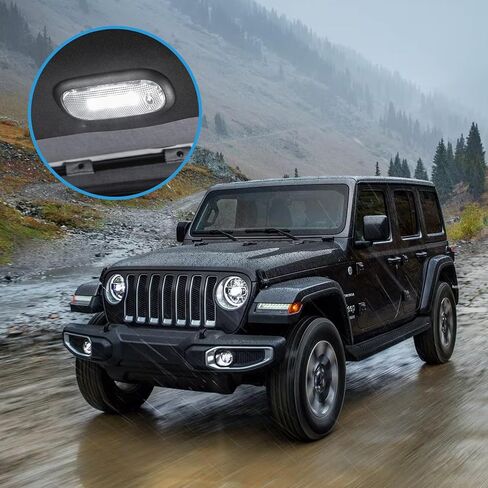 Dome Light with Lens & Bulbs for Rear Overhead Roof Parts Compatible with 2011-2018 Jeep Wrangler JK JKU Interior Map Reading Light Accessories LED Replaces 5KQ79DX9AC in Kuwait