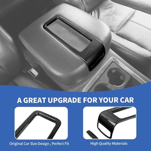 Carbon Fiber Center Console Armrest Box Storage Trim Cover Compatible with Chevy Silverado/Suburban/Avalanche/Tahoe/GMC Yukon/GMC Sierra 2007-2013 in Saudi Arabia