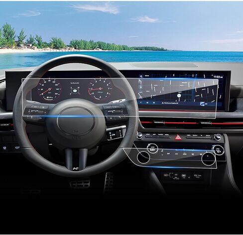 (4pcs) 2024 Sonata Screen Protector for Hyundai Sonata (SEL/N Line/SEL Hybrid/Limited Hybrid) 12.3Inch Touchscreen&Air Conditioner, 2024 Sonata Accessories High Clarity Protective Film in Kuwait
