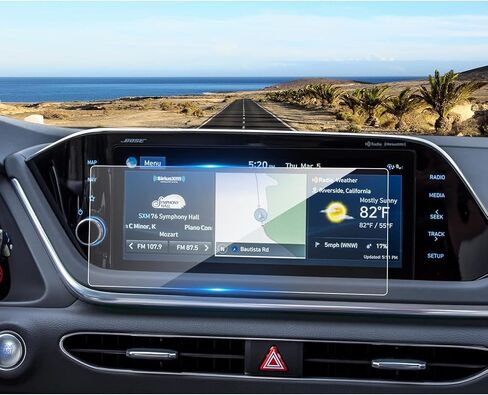 (4pcs) 2024 Sonata Screen Protector for Hyundai Sonata (SEL/N Line/SEL Hybrid/Limited Hybrid) 12.3Inch Touchscreen&Air Conditioner, 2024 Sonata Accessories High Clarity Protective Film in Kuwait