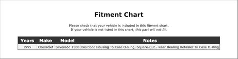 Automatic Transmission Extension Housing Seal Compatible With Chevrolet Silverado 1500 1999 P-3517967 in Saudi Arabia