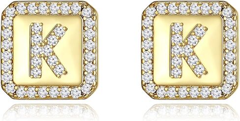 أقراط ذهبية للنساء أقراط أولية مملوءة بالذهب عيار 24 قيراط للنساء أقراط S925 هدايا لها in Kuwait