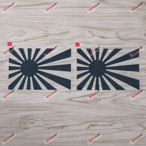 2X Black 4'' Japanese Rising Sun Variant Flag of Japan Naval Car Vinyl Decal Sticker JDM Vinyl die Cut no Background in Saudi Arabia