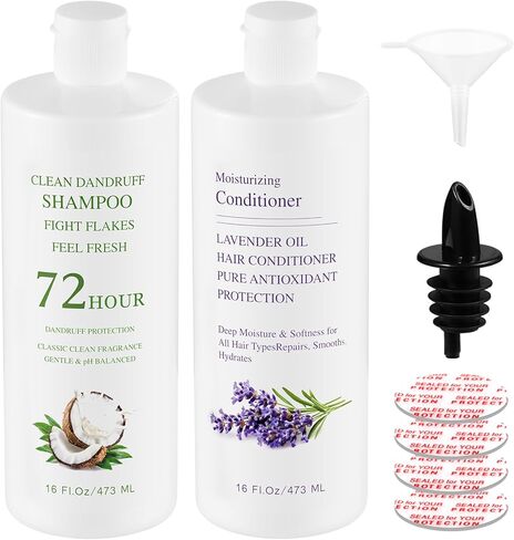 زجاجات الشامبو الفارغة من الرحلات البحرية: 56oz مقاومة للتسرب بالكامل - املأ الزجاجات واحزمها في الأمتعة التي تم فحصها بثقة - مسارات قابلة لإعادة الاستخدام - للرحلات البحرية والسفر والأحداث in Kuwait