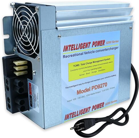 شاحن محول الطاقة PD9270 70A RV | استبدال مباشر لسلسلة PD9270C وInteli-Power PD9200| شحن البطارية تلقائيًا على 3 مراحل| محول طاقة من 120 فولت إلى 13.6 فولت in Kuwait