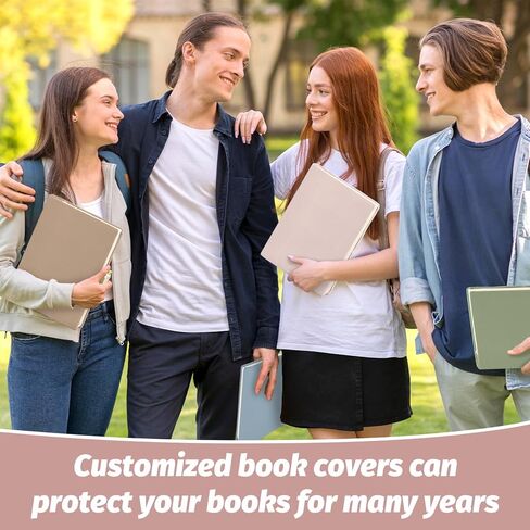 AnyDesign 8 قطع أغطية كتب بوهو قابلة للتمدد مقاس 7.3 × 9 بوصات غطاء كتاب من القماش قابل لإعادة الاستخدام بلون محايد قابل للغسل وغطاء حماية لمعظم الأغلفة الصلبة لحماية الكتب المدرسية in Saudi Arabia