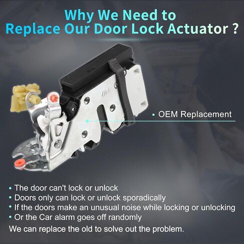 X AUTOHAUX Replacement Front Left Driver Side Power Door Lock Actuator Motor for Chevrolet Express for GMC Savana 1500 2500 3500 Door Latch Actuator Assembly Replace No.84638343 Black in Saudi Arabia