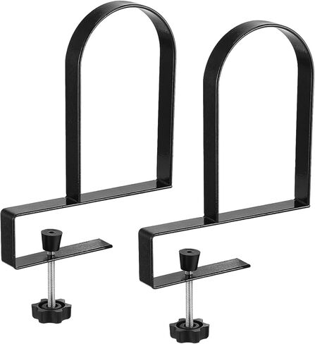 2 PCS Clamp-on Metal Bookends, Adjustable Heavy Duty Book End with Clamp for Shelves, Non Slip Book Organizer Holders for Notebooks Files Magazines, Fits Thickness 1.6 in in Kuwait