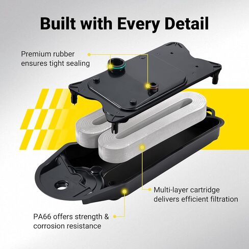 مرشح تهوية علبة المرافق مرشح CCV لمحرك الديزل الكمون ISB 6.7 متوافق مع 2008-2023 دودج رام 2500 3500 4500 5500، يستبدل CV52001 68002433AB 4936636 904-418 in Kuwait