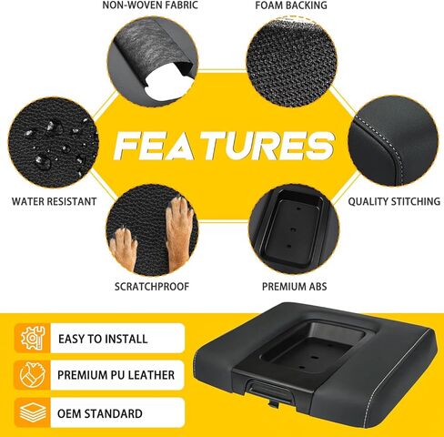Front Seat Center Console Armrest Lid Compatible with 2014-2019 Chevrolet Chevy Silverado Suburban Tahoe GMC Sierra Yukon XL Cadillac Escalade Replaces 22881398 in Saudi Arabia