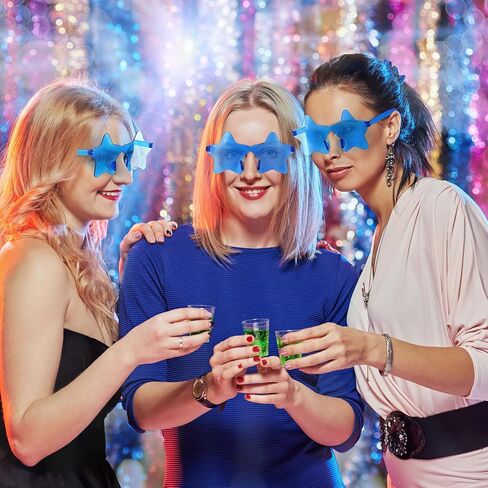 72 Pcs Dancing Queen Party Gift Set 24 Set Blue Star Sunglasses Cards and Bags Disco Party Fever Favors for Bachelorette Birthday in Saudi Arabia