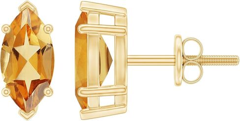 أقراط من السترين الطبيعي من الفضة، جودة AAA، أقراط حجر بخت شهر نوفمبر - هدية للنساء اللاتي لديهن كل شيء in Kuwait